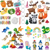 Sewing Crafts Kits Forest Creatures DIY Sewing Felt Plush Animals for Beginner Kids Educational Art Supplies Toy Craft Kit 1