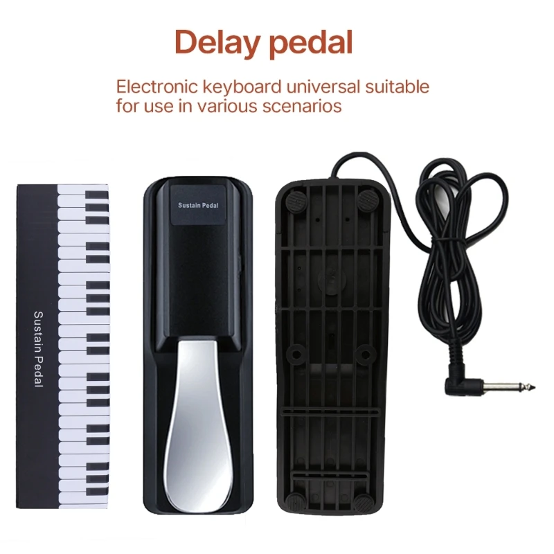 Piano Sustain Pedal, Keyboard Sustain Pedal for Digital Piano with Anti-Slip Bottom For MIDI Keyboards, Digital Drop Shipping new electric piano sustain pedal midi synthesizer electric piano pedal foot pedal damper pedal for electric piano keyboards