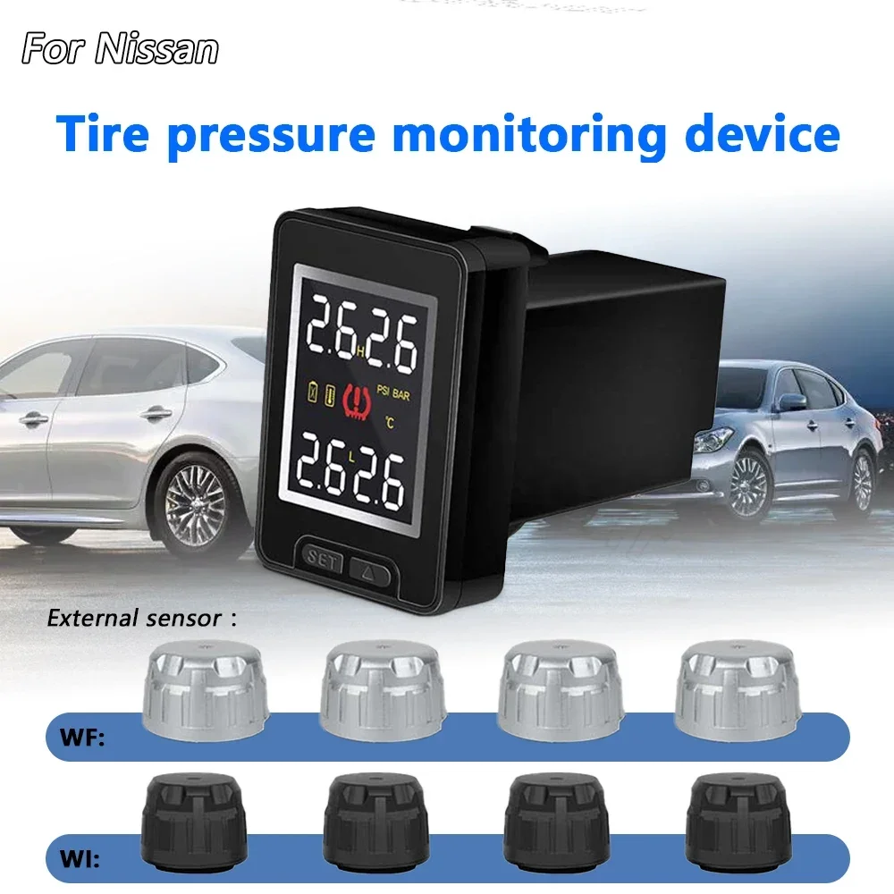 

Car TPMS Wireless 4Pcs External Sensor Tire Pressure Monitor System for Nissan TIIDA SYLPHY SUNNY I TEANA Qashqa X-Trail