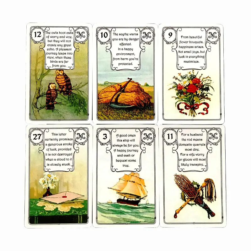 Lenormand Urania JMC Red Owl Tarot Deck Fortune Telling Cards Esoteric AGM Oracle Cards Friend Gift Tarot For Beginners 4