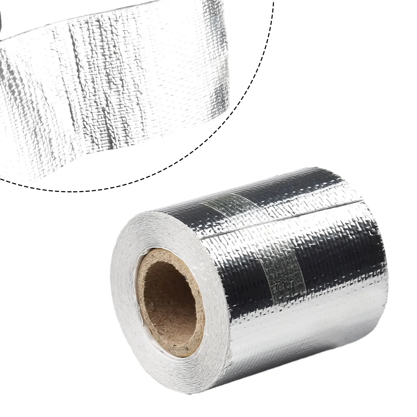Exhaust Pipe Insulation Tape Exhaust Heat Tape Manifold Downpipe High Temperature Bandage Tape Aluminum Foil Wrap 5