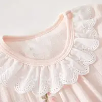 Vêtements d'été pour bébés filles, classe A, 6-12 mois, vêtements climatisés pour nourrissons, ensemble deux pièces, fibre fine d'été 80 5