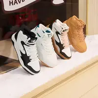 Chaussures de skateboard rétro en velours pour hommes, baskets montantes, chaudes, résistantes à l'usure, douces, baskets pour hommes, nouveau, classique, Louvain, 672436622A, 361 3