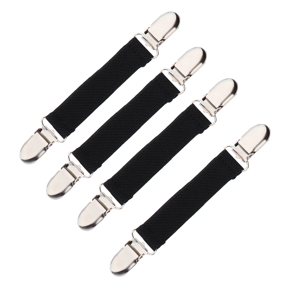 4Pcs Kids Skiing Gloves Non-Slip Straps Versatile Elastic Glove Mitten Clip Tight Grip Sweater Clips Blouse Clasp Linking Straps 4