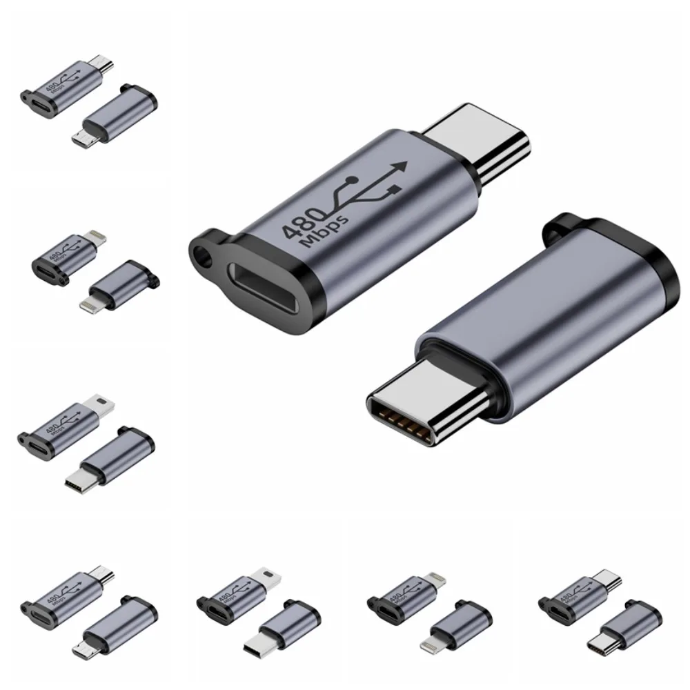 USB to Type-C Adapter USB Type-C Adapter Micro USB Adapter Mini Micro/IOS C To Mini Fast Charging IOS To Type-C Converter usb to type c adapter type c adapter charging cable adapter usb to micro usb adapter ios to type c adapter