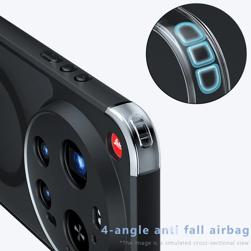 Magnetic Shockproof Matte Phone Case with Wireless Charging Compatibility