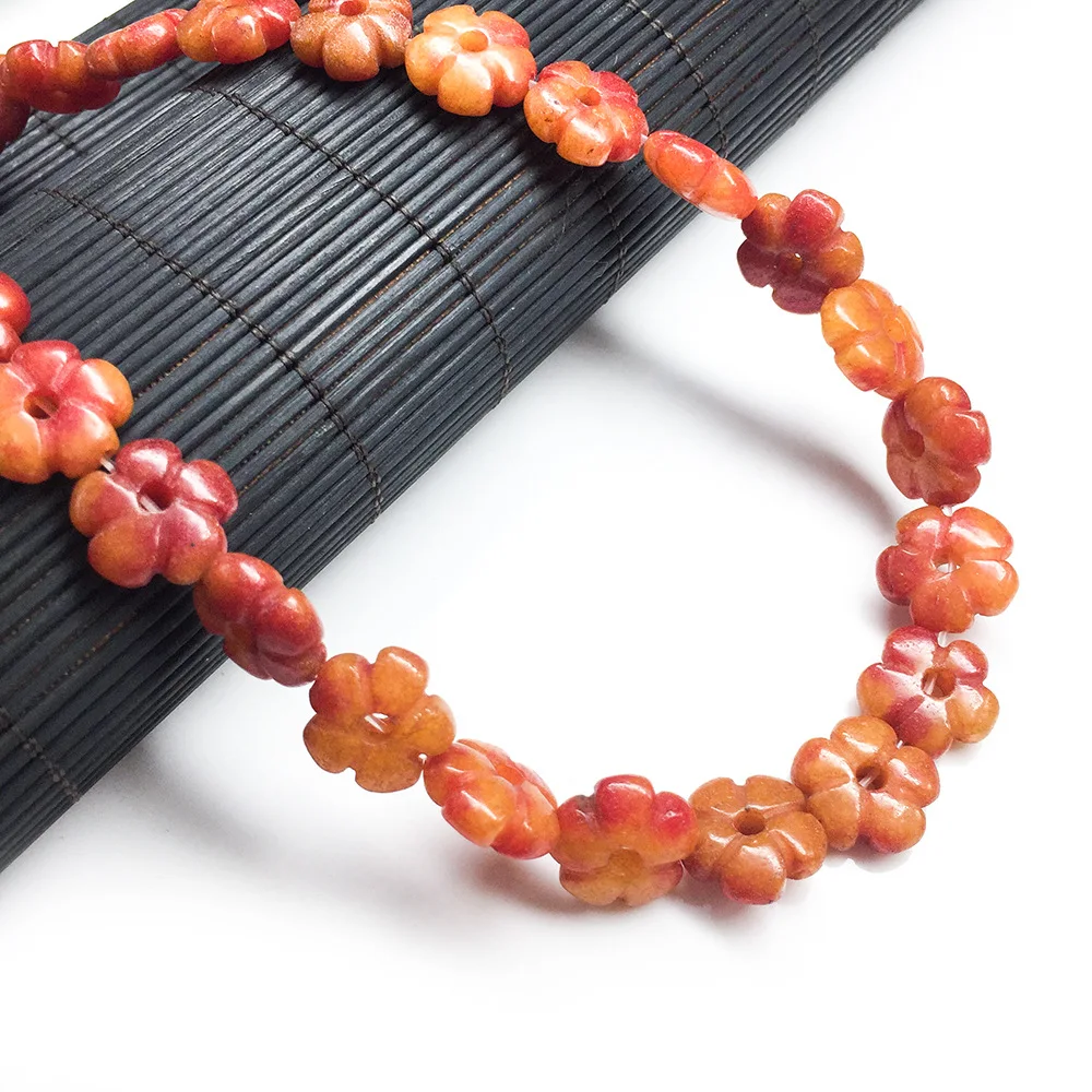 6*14mm Natural Semi-precious Stone Flower Shape High Quality Plum DIY Beads for Jewelry Necklace Wholesale Bulk Women Jewelry