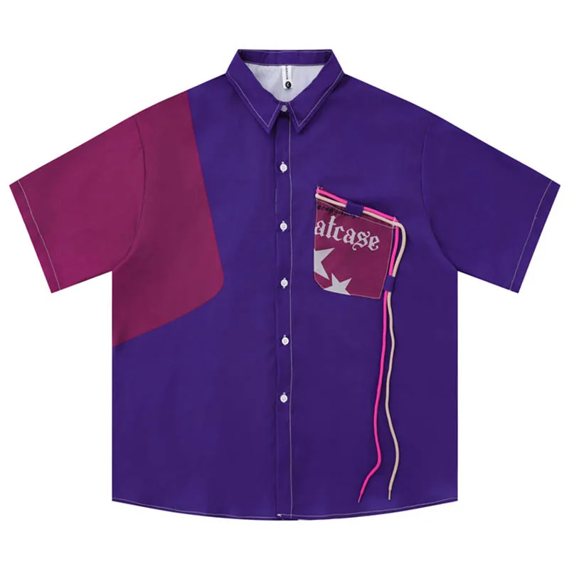 

Уличная рубашка Dark Icon с коротким рукавом, летняя Свободная Повседневная рубашка для мужчин и женщин, студенческий кардиган, Топ