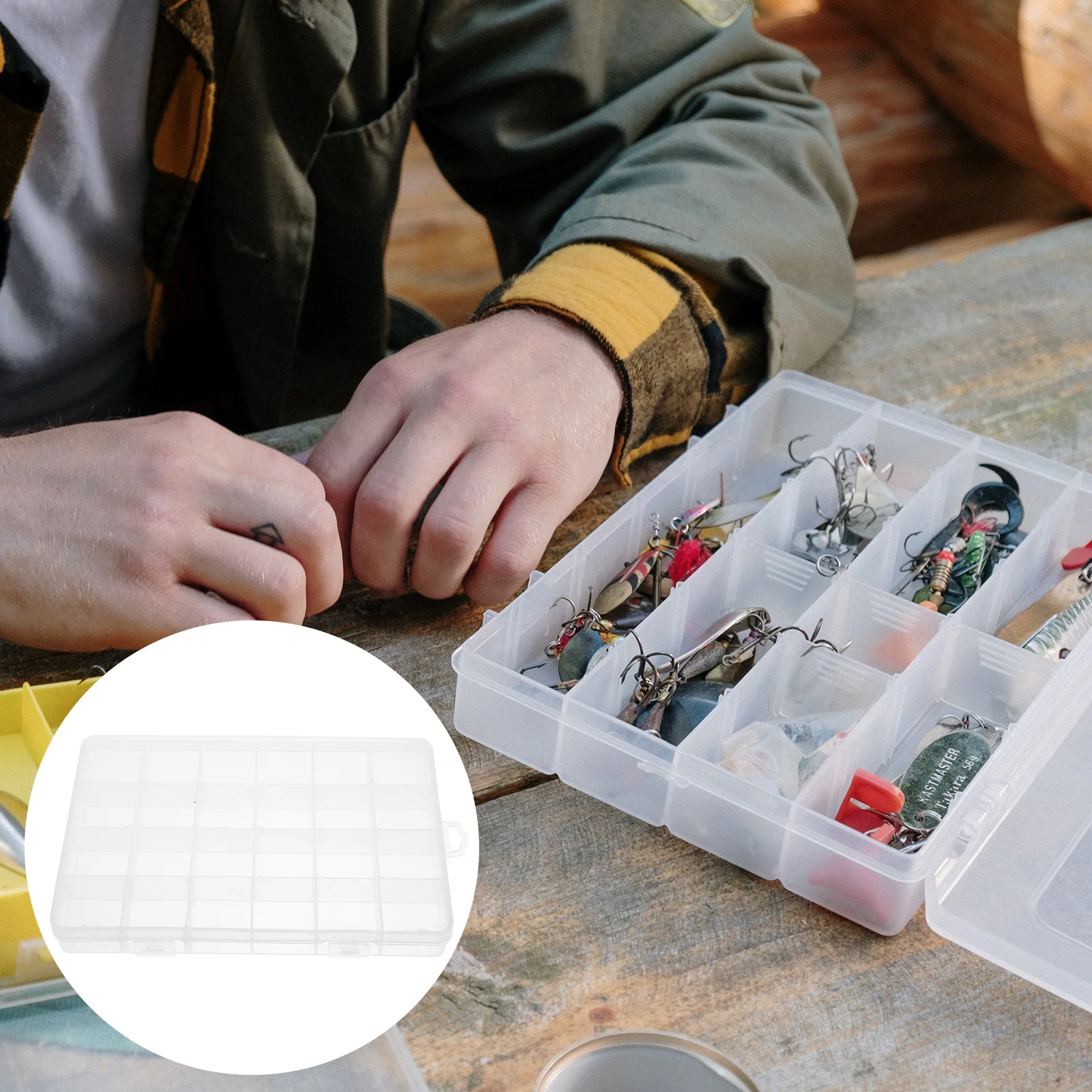

3 Pcs Storage Box Bead Organizer Tackle Case Beaded Fishing Craft Organizers and