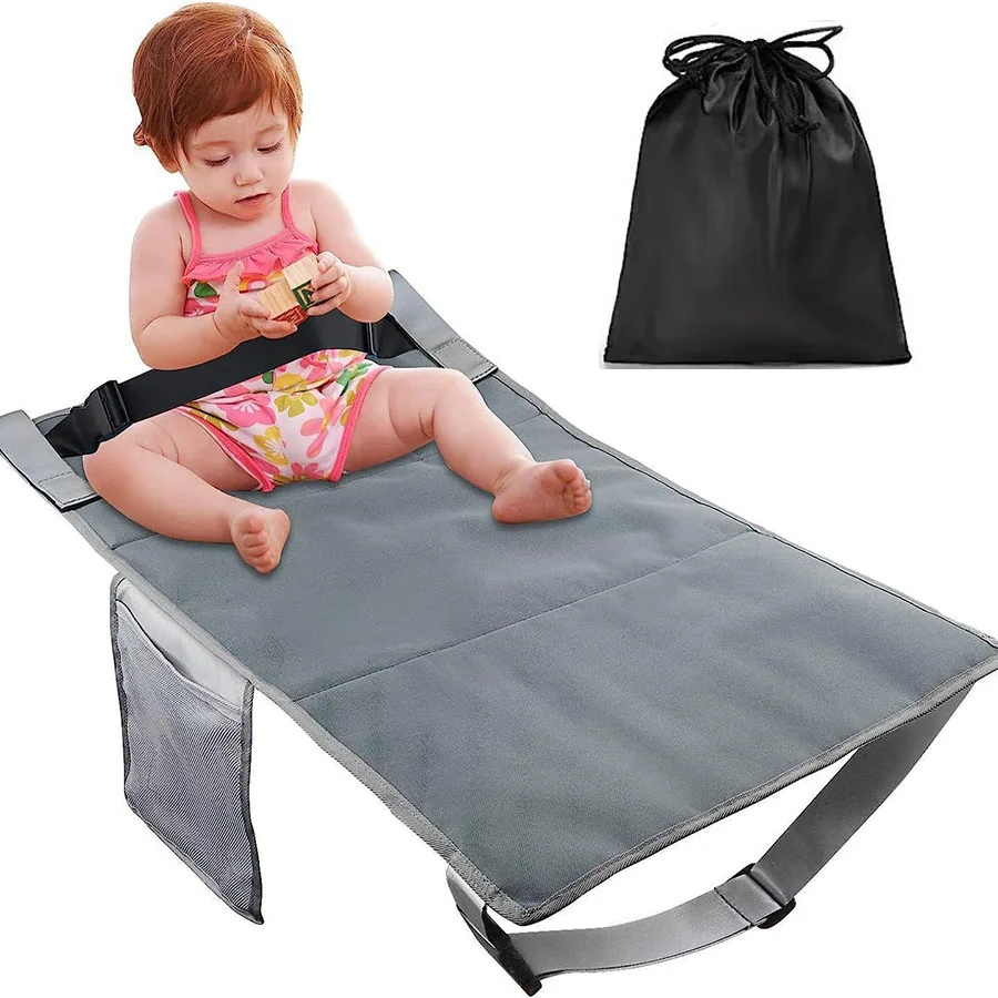 Lettino da Viaggio per Bambini per Aereo, Lettino Portatile per Bambini con Poggiapiedi, Amaca Poggiapiedi per Neonati, Estensore Sedile Aereo per Bambini