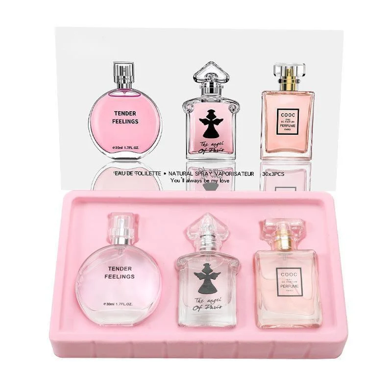 Ny parfym Vackra flickor Paris Angel Kvinnor Parfym Långvarig Lätt Doft Svart Klänning Tredelad presentförpackning 90ml Parfym_voghion.com