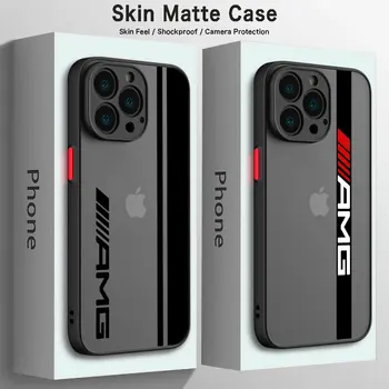 AMG-Dark LOGO Phone Case for iPhone 14 13 11 12 8 7