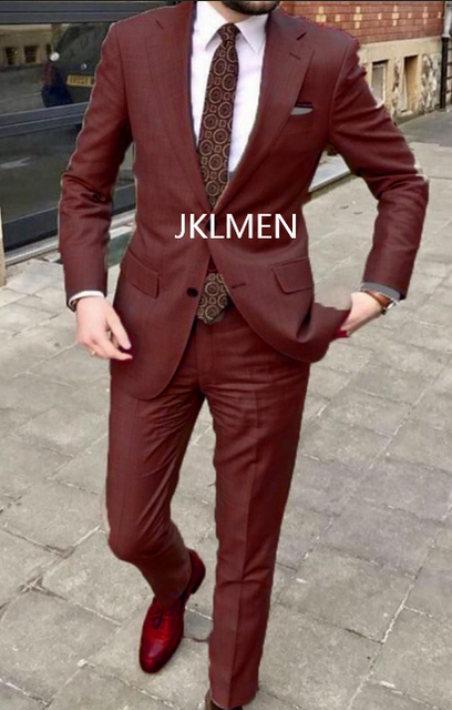 2023 Men's Suit Handsome Casual 2 Piece Suit For Men Wedding Tuxedos Notched Lapel Groomsmen Business Prom Blazer - as picture17, XS