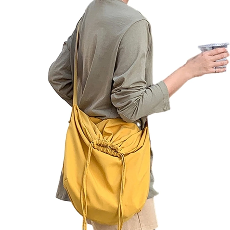 Nylon Bag Versatile Crossbody Bag Large Capacity Shoulder Bag for Women Girl Fashion Travel Bag Drawstring Leisure Bag