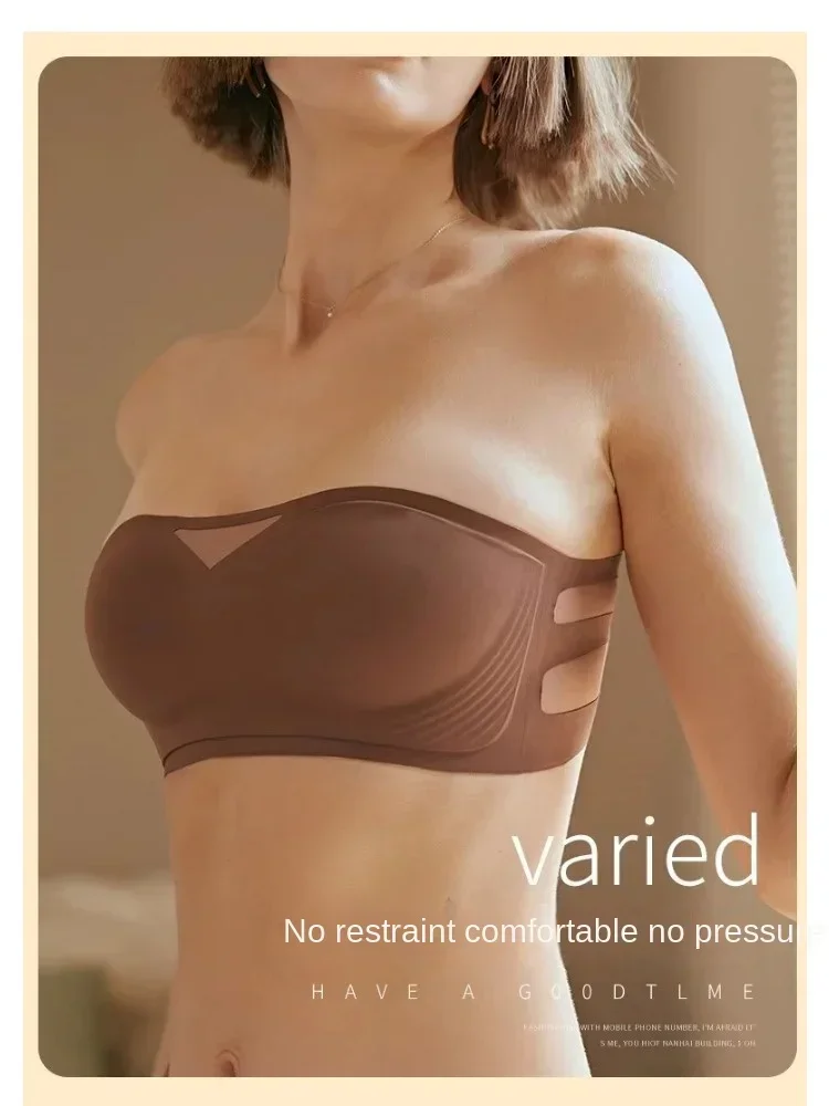 MOYISU Desire Japanese SK Holiday Strapless Bra Top Bra Wrap Invisible Traceless Summer Pull Up A Pair of Non-slip Removable women lingerie bra