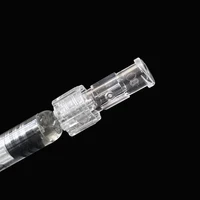 Leak Proof Double Helix Medical ปราศจากเชื้อ Luer ล็อคอะแดปเตอร์ 10-100PCS โปร่งใสพลาสติกเข็มฉีดยา Connector 3