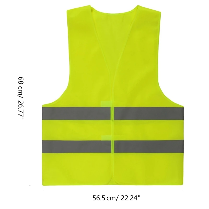 High Visibility Vest Workers Safety Vest Yellow Universal Mesh F19A