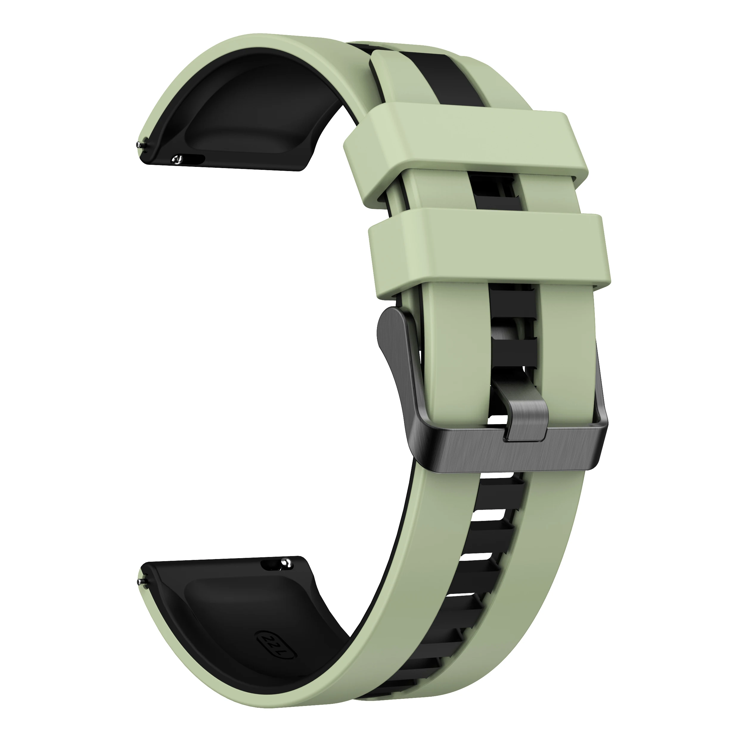Two-Color Quick Release Silicone Wristband - 22mm Strap