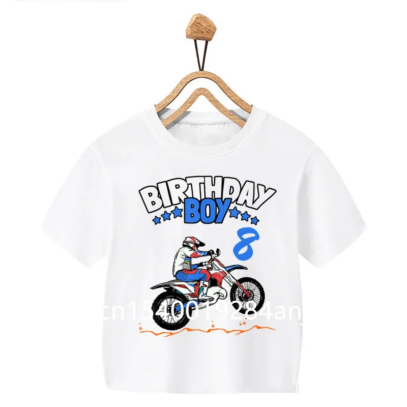 Kids Digital Motocross T-Shirt Kids Cool Cartoon Print T-Shirt Boys Girls Motorcycle T-Shirts Street Teen Clothes cute T-Shirts T-Shirts