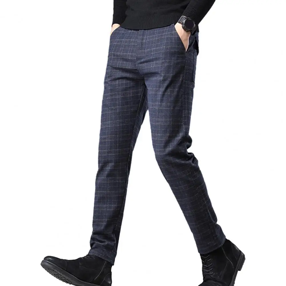 

Pants Men Autumn Spring Business Casual Trousers Personality Brand Clothing Mens Long Straight Cotton Male Regular Full Length
