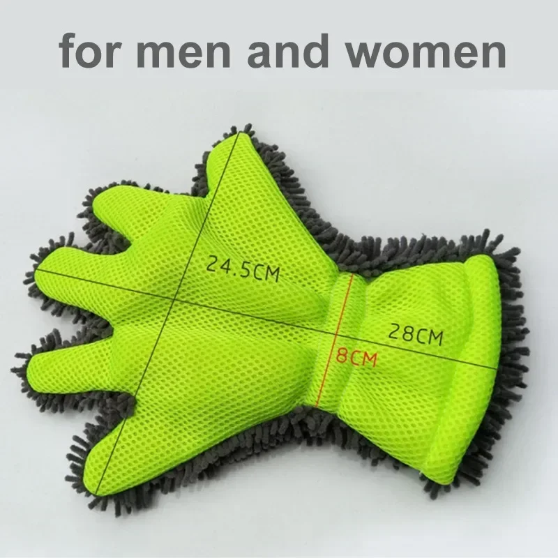 1Pc Microfiber Car Wash Gloves Car Cleaning Tool Home Use Multi-function Cleaning Brush Dusting Gloves Wash Accessories