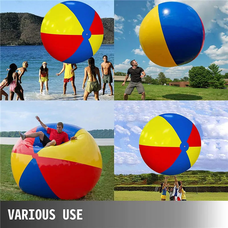 100/200cm Giant Inflatable Pool Beach Outdoor Fun Thickened Pvc Sports Ball Outdoor Water Games Party Children's Toy Balloon 5