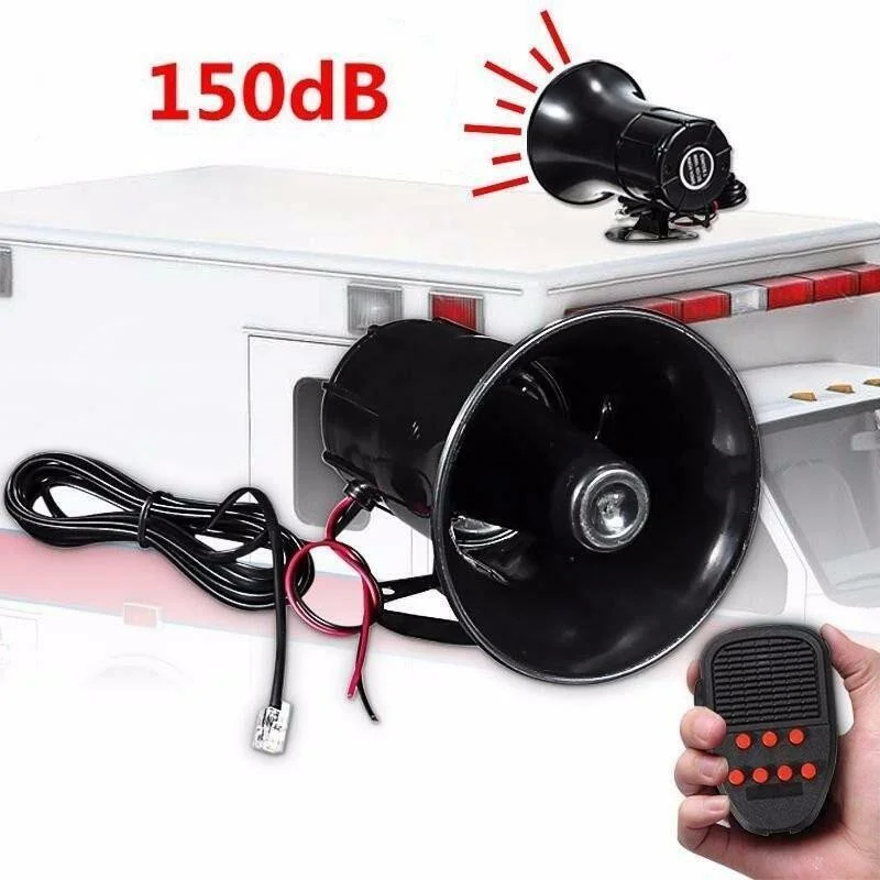 Motorrad Auto Tragbare Lautsprecher 6-Töne Polizei Sirene Sound Hohe  Megaphon Alarm Van Lkw Boot 100w 12v änderung Teile Horn - AliExpress