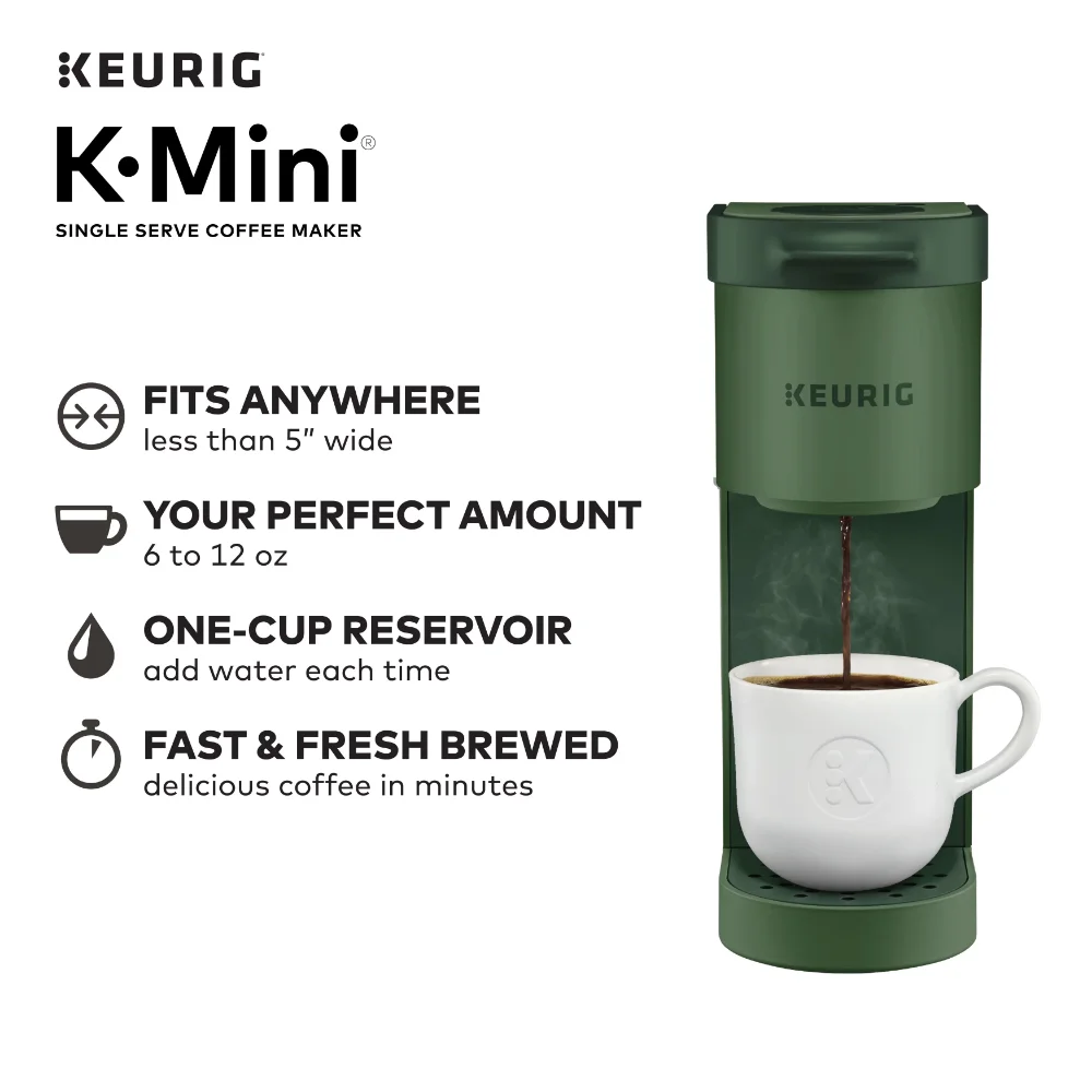 Keurig K Mini Single Serve K Cup Pod Coffee Maker Evergreen portable coffee maker espresso maker AliExpress