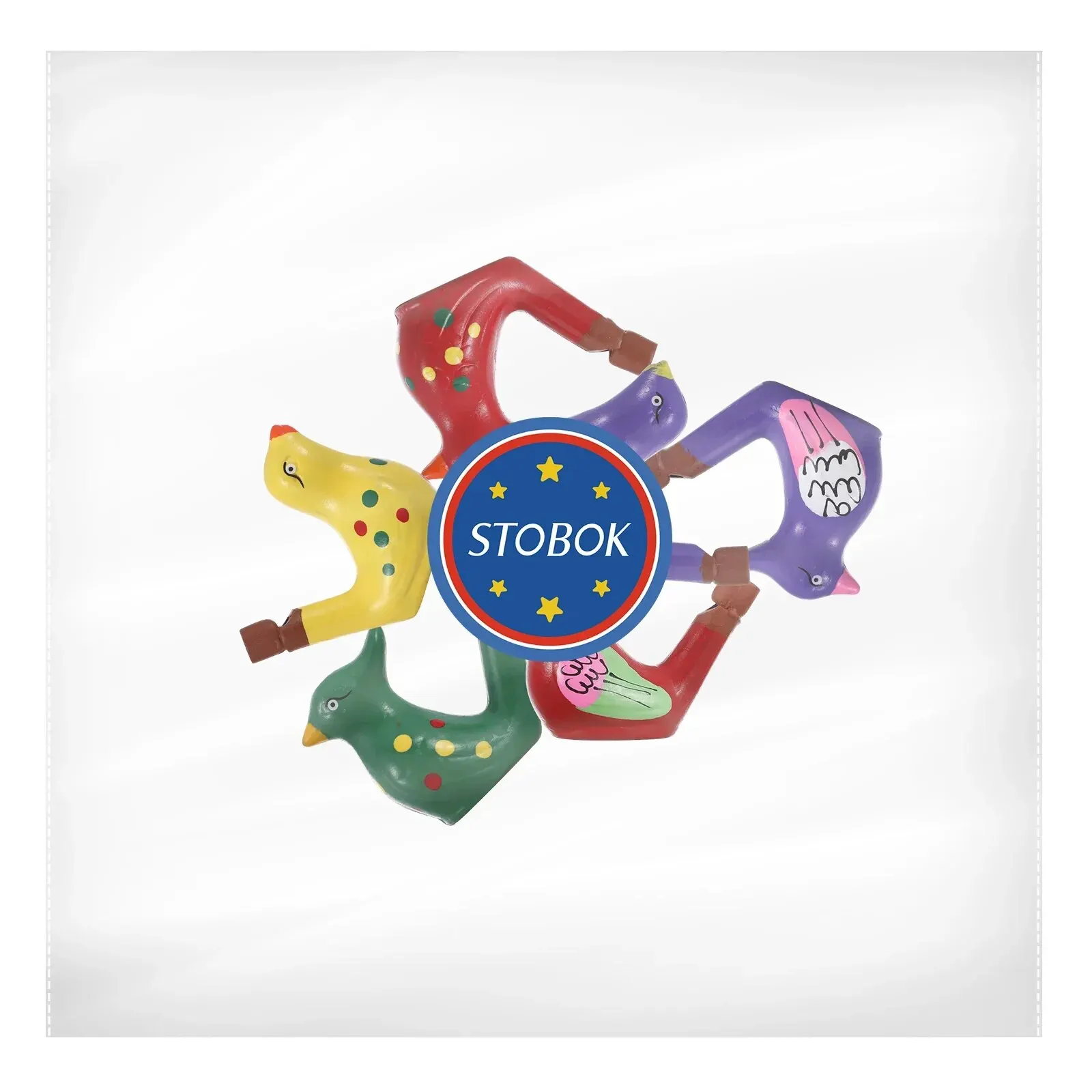 6Pcs Ceramic Whistles for Kids Party