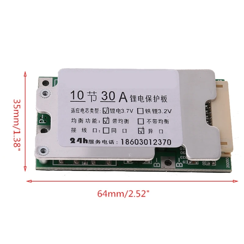 

Литиевая батарея для платы защиты 10S 36V 30A Li-ion Cell 18650 Battery Prote
