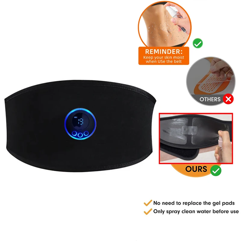 Abdominal Trainer Slimming Belt Muscle Toner Abdominal Toning Belts Fitness Massager Waist Belly Workout Fitness For Men Women