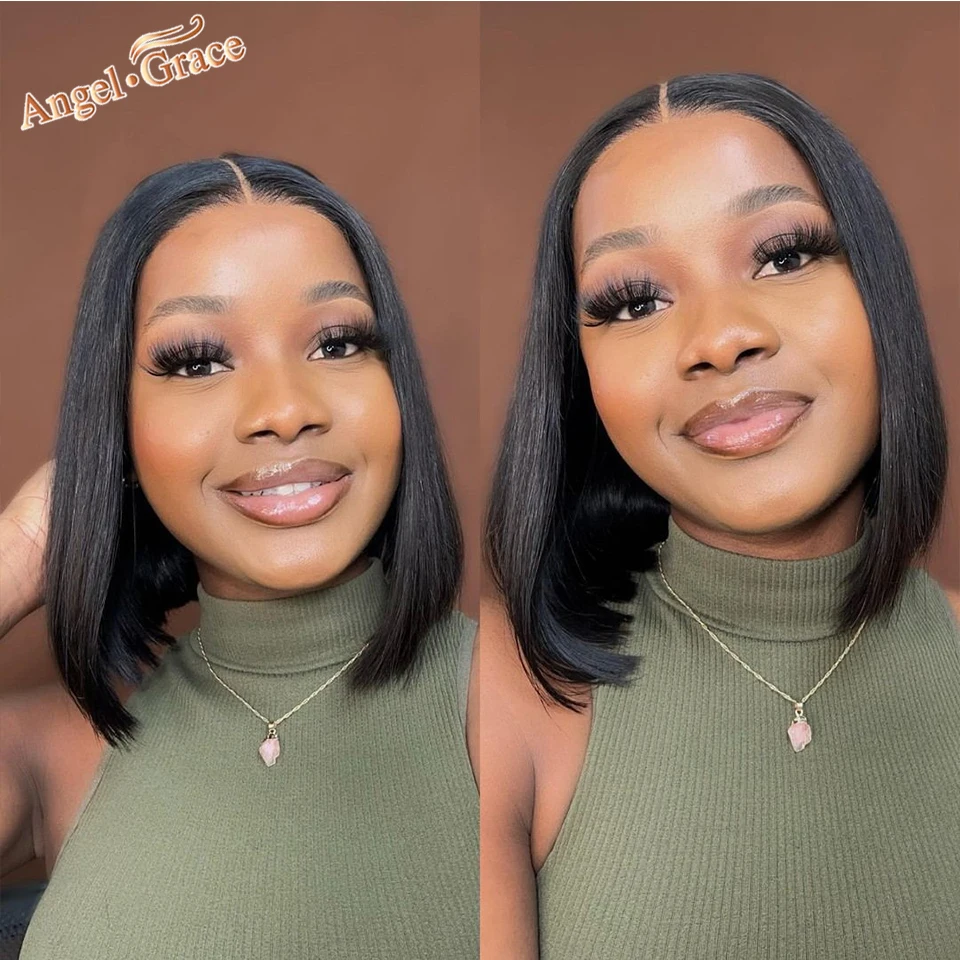 Brazilian Straight Bob 13x4 Lace Front Wigs Transparent Lace Front Human Hair Wig Pre Plucked With Baby Hair Remy For Women