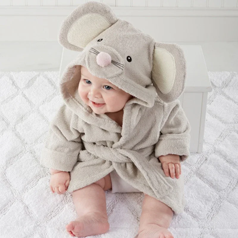 Character Baby Robe Newborn Bathrobe Kids Children's Roupao Cotton Baby Clothing Bath Robe Girls Fleece Infantil Pajamas
