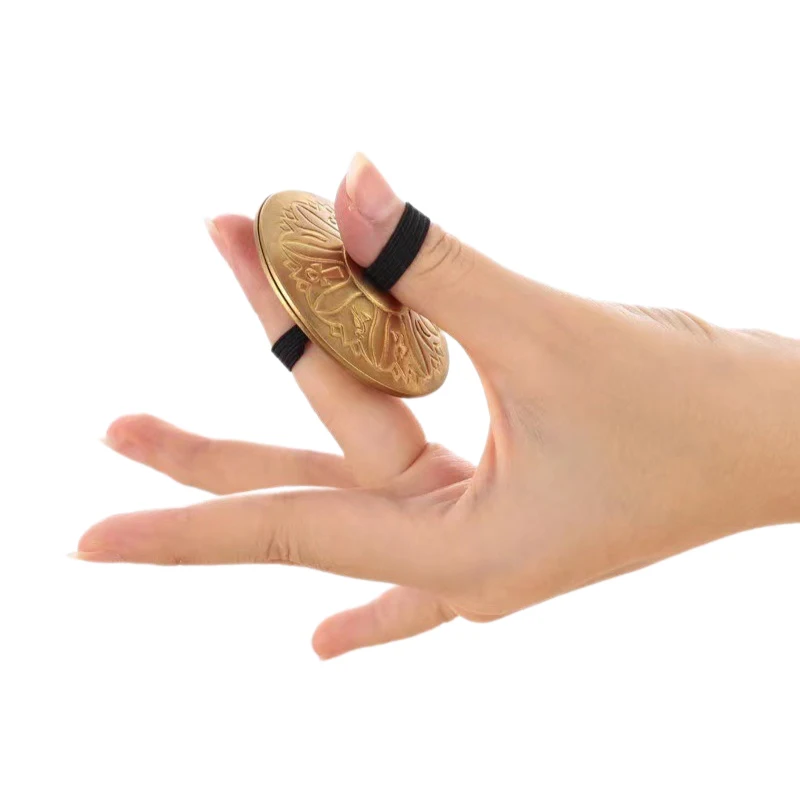 1Pair Creative Finger Cymbals Small Finger Cymbals Belly Dancing Mini Musical Instrument Saucers Belly Dance Accessories