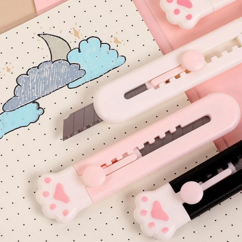 Girly Utility Knife Cat Paw Alloy Mini Letter Envelope Opener