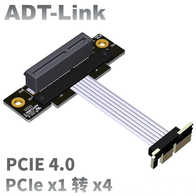 Pcie Ribbon 2024-New-PCI-Express-4-0-x4-To-x1-Riser-Ribbon-Cable-Graphics-Card-PCIE ...