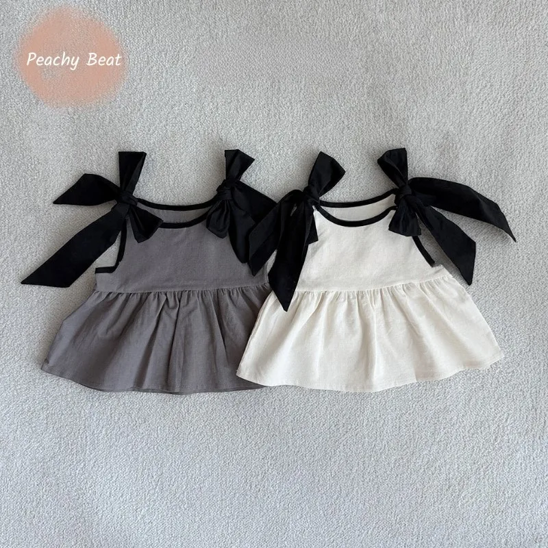 Baby Girl Clothes Summer With Bow Accessories Knitted Puffy main image 1