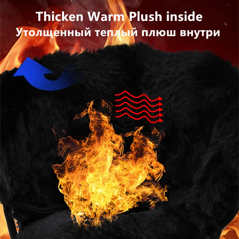 Men Warm Plush Snow Boots Lace Up High Top Waterproof Winter Outdoor Anti-Slip Army Work Desert