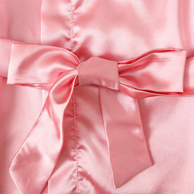 Summer Children's Bathrobe Letters Pattern Nightgown Pajamas Sleepwear Night Dress Robes For Girls Baby Long Sleeve Bath Robes