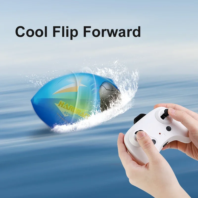Mini Rc Boat 2.4G Remote Control Stunt Boats 360 Degree Electric Speedboat Waterproof Ship Children's Water Toys for Boys