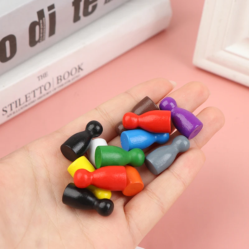 100PCS Diameter Pawn Wooden Pieces Chess BoardGame Accessories MarkingColor