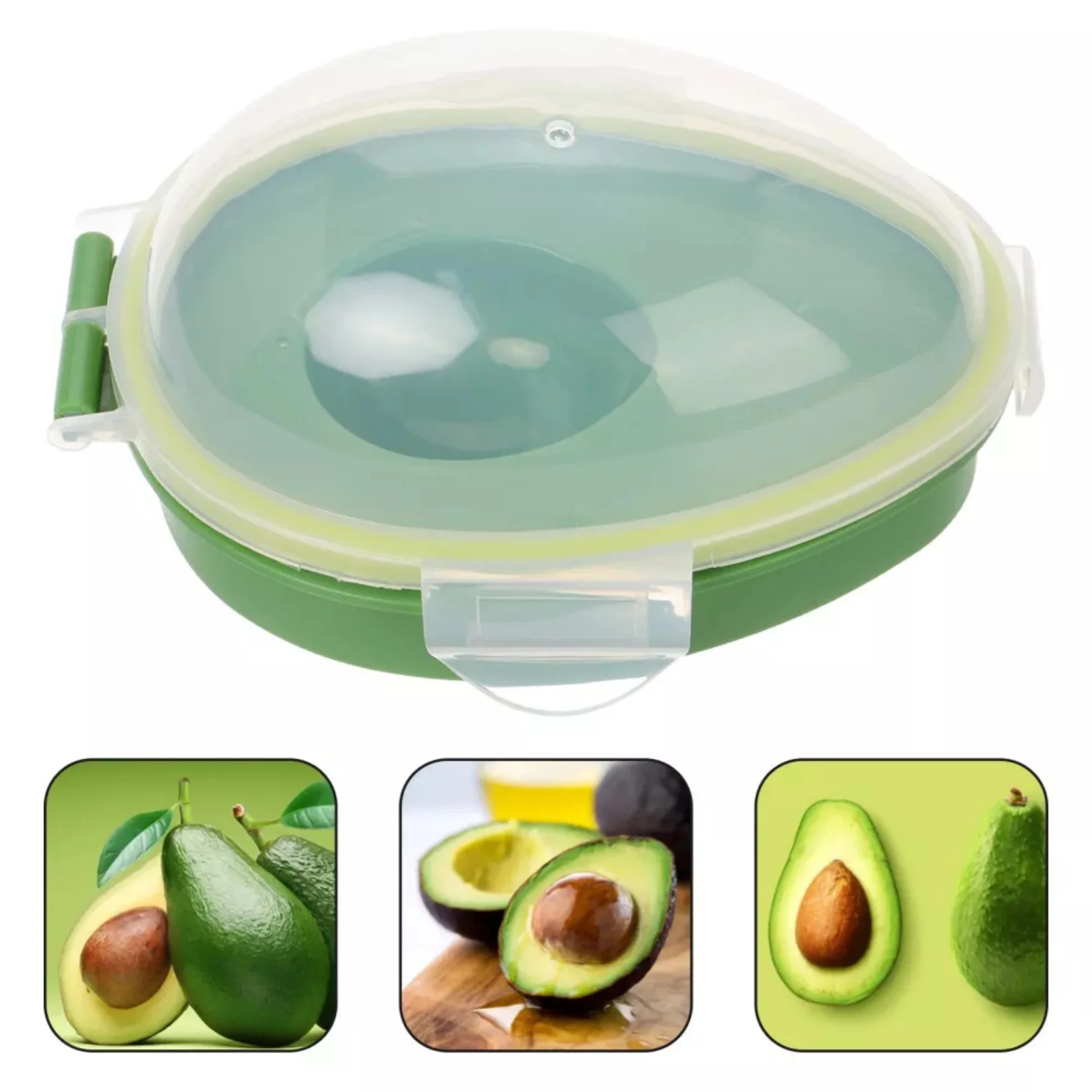 Reusable Avocado Keeper Storage Container Flip Top Pod