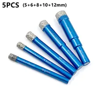 Haute qualité 1 pièce 5-16mm tige ronde brasée céramique marbre granit vitrifié carrelage trou ouvreur diamant foret à sec trou scie Cutter 3