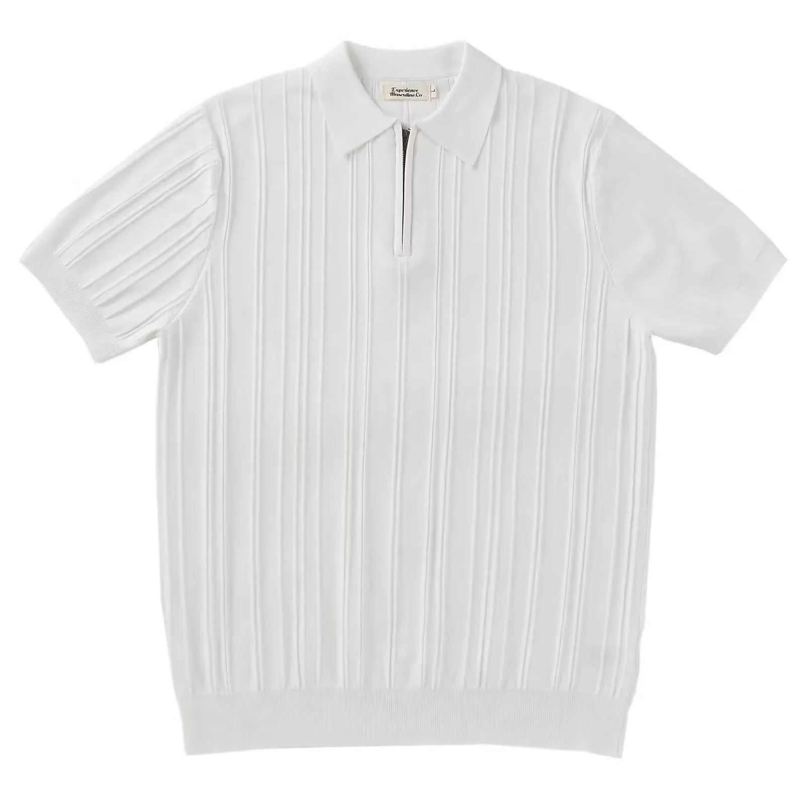 تي شيرت كوري محبوك باكمام قصيرة