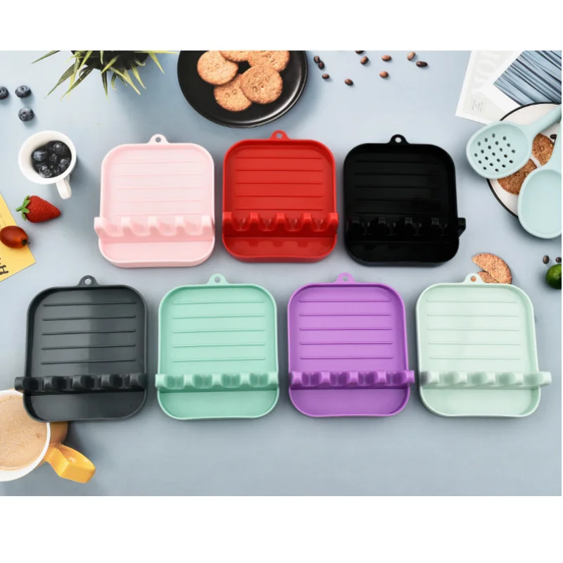 PP Kitchen Spoon Holders Pot Lid Rack Cooking Tool Storage