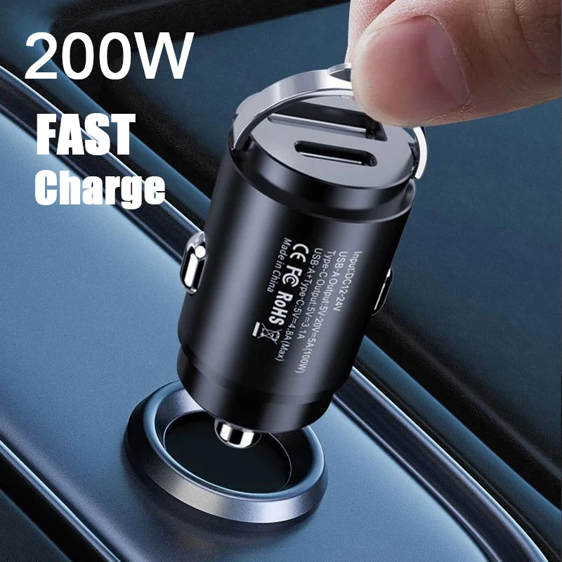 Caricabatterie USB Per Auto Doppia Porta 3.1A - Presa 12V/24V Con LED E Coperchio Impermeabile - Per Auto, Camper, Moto, Yacht