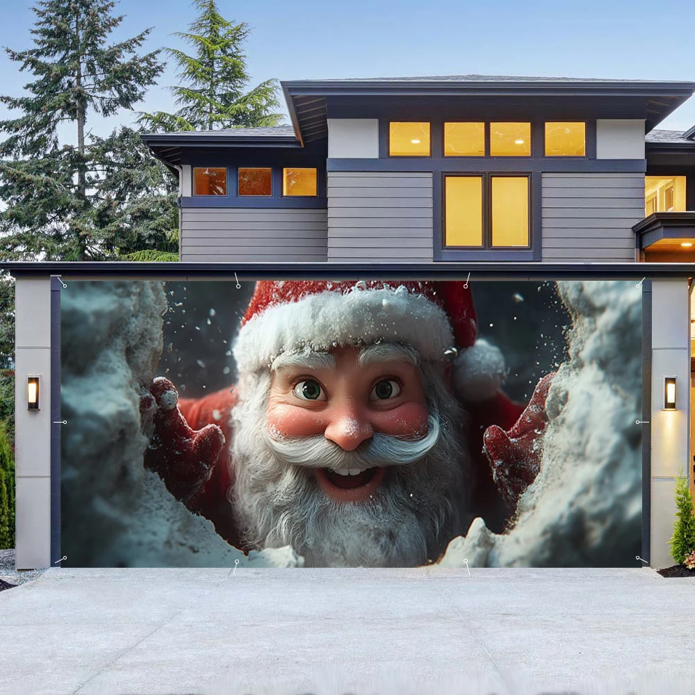 Santa Claus Garage Door Banner – 2