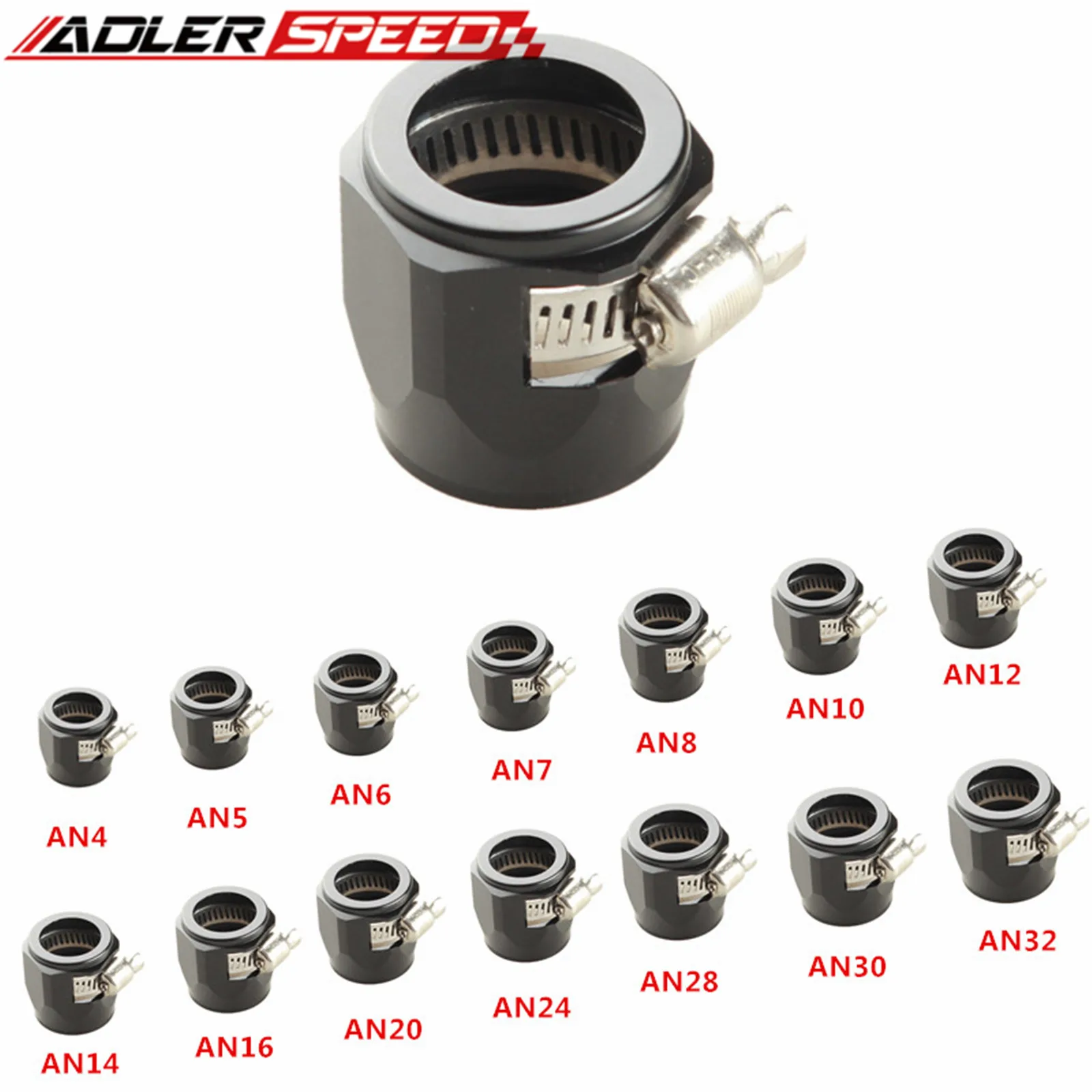

Universal Clamps Hex Finishers Oil Water Tube Hose Fittings Finisher Portable Durable 4AN 8AN 32AN Fuel Pipe Clip Hose Clamp