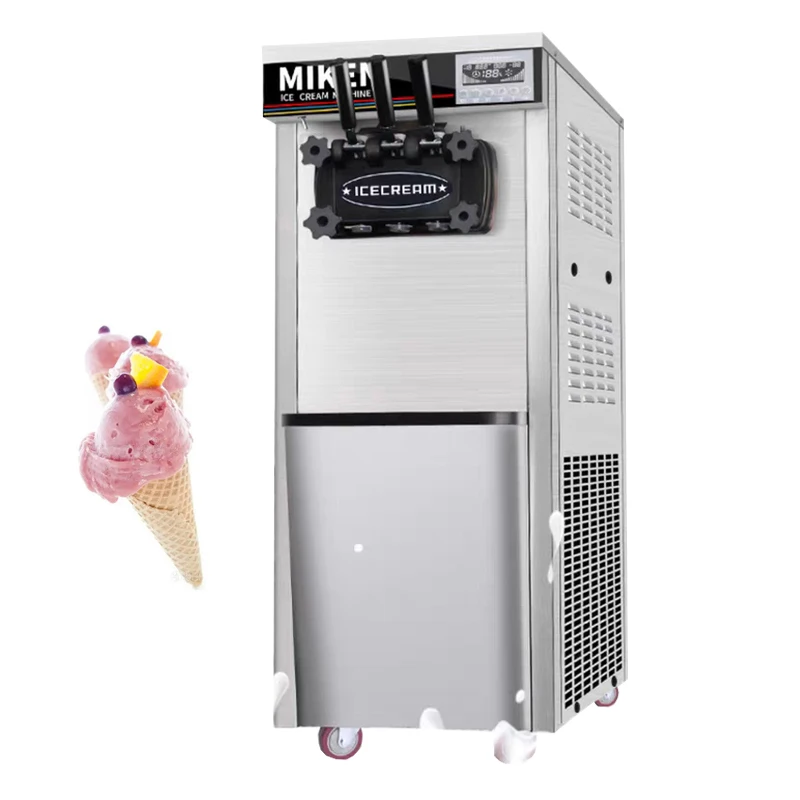 

20-25L/H Ice Cream Machine Vertical Small Stall Soft Ice Cream Machine