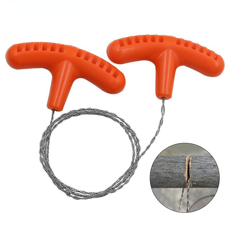 Outdoor Manual Hand Steel Wire Saw Survival Tools Hand Chain Saw Cutter Portable Travel Camping Emergency Gear Steel Wire Kits